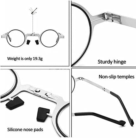 Ultralight Titanium Screwless Reading Glasses Foldable Portable - 273be8c8c98f4858b66820e1997bc964