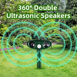 Woodpecker Repellent with 360° Double Ultrasonic Speakers
