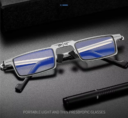 Ultralight Titanium Screwless Reading Glasses Foldable Portable - e50ca07fc452a5e2c0095a54517f64b9