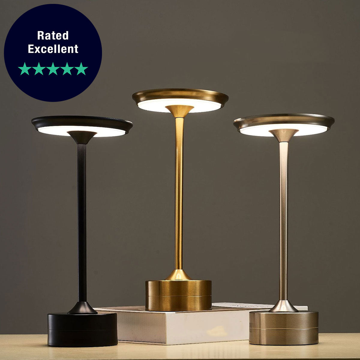 Cordless Contemporary Table Lamp - Touch Sensitive - f2