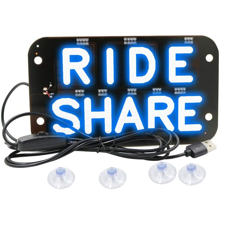 Rideshare LED Car Sign Rideshare Accessories - 50e8c46d30adcfac2f956c4d435f0ac5