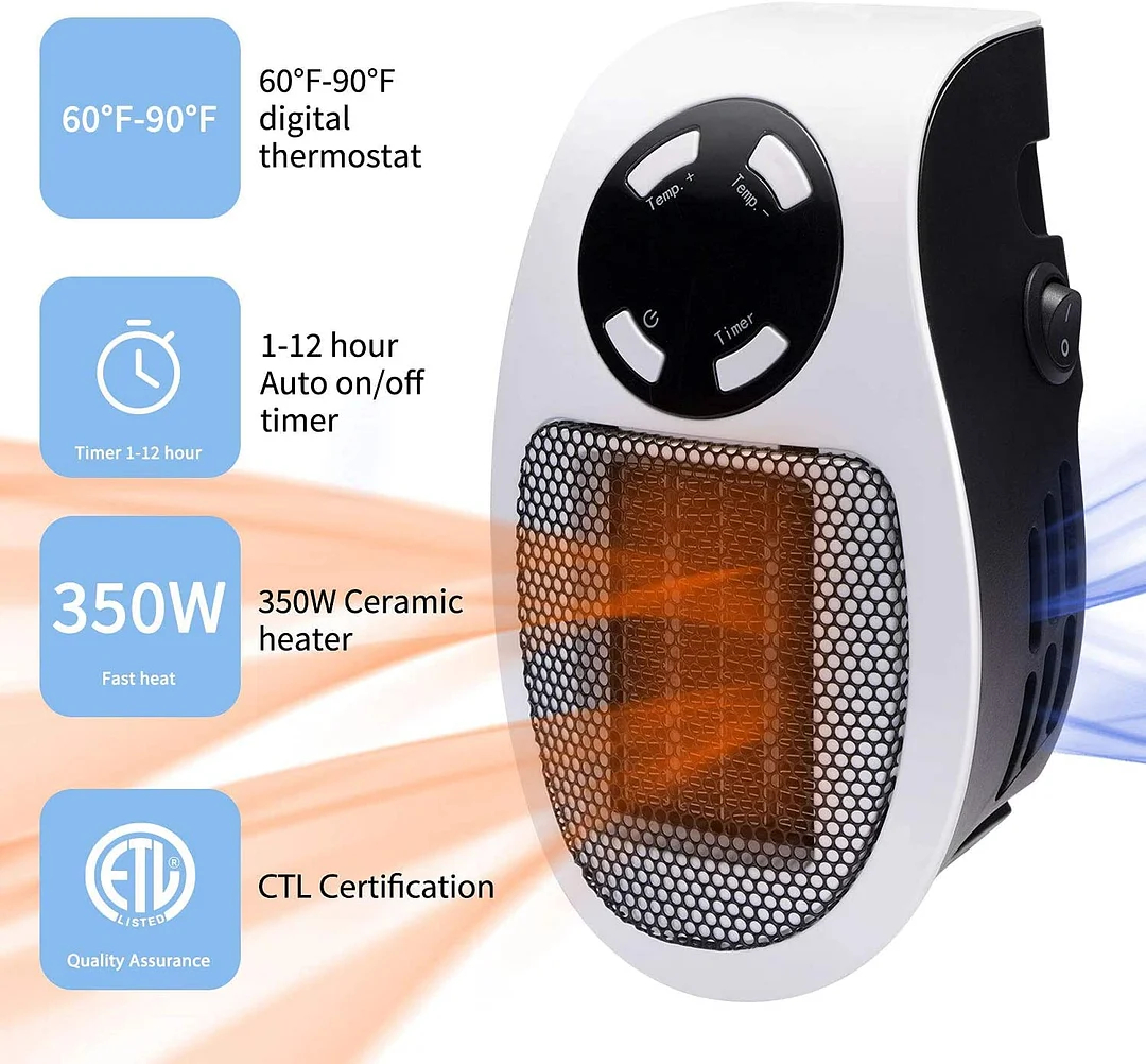 2 Pcs Smart Space Heater – Top Rated Portable Heater - 2 Pcs Smart Space Heater – Top Rated Portable Heater 7