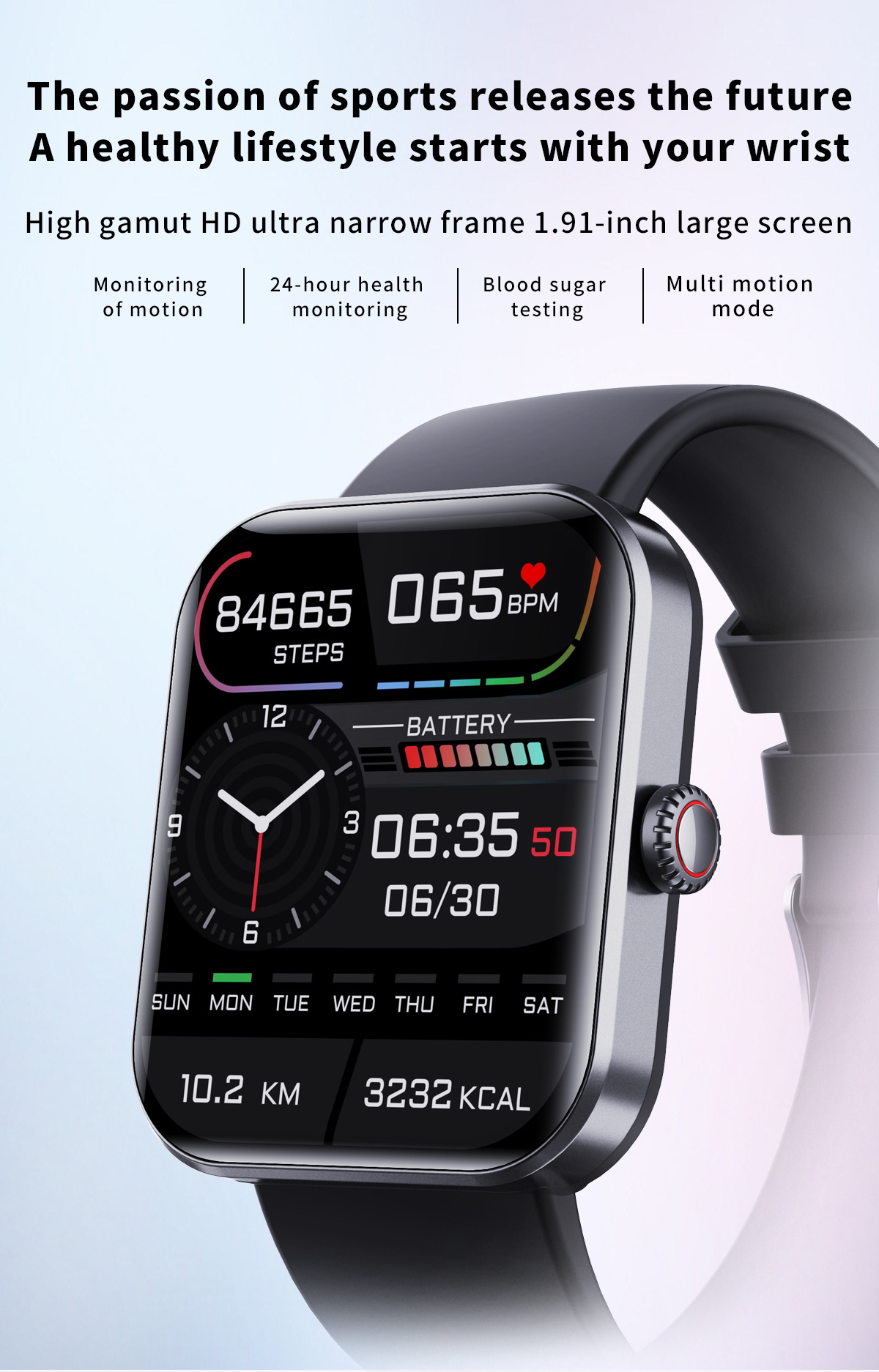 Blood Glucose Monitoring Smartwatch | Smart Watch for Non-Invasive Blood Glucose Testing - Blood Glucose Monitoring Smartwatch Smart Watch for Non Invasive Blood Glucose Testing 1
