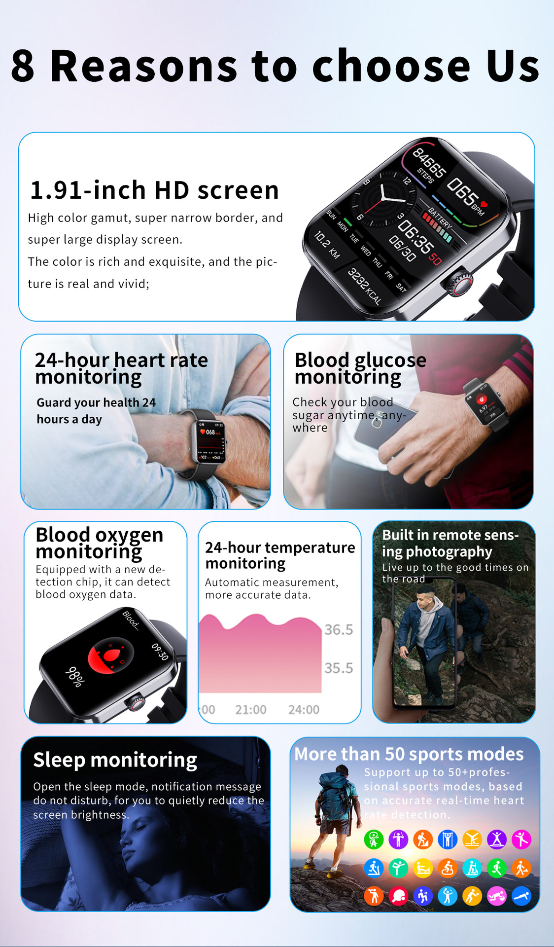 Blood Glucose Monitoring Smartwatch | Smart Watch for Non-Invasive Blood Glucose Testing - Blood Glucose Monitoring Smartwatch Smart Watch for Non Invasive Blood Glucose Testing 3