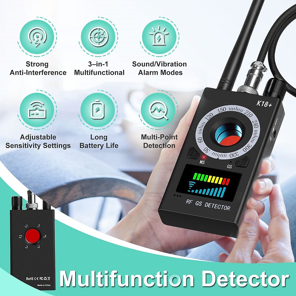 Privacy Protect Detector Camera Detector GPS Detector RF Signal Scanner Device Detector For GPS Tracker Hearing Device Camera Detector 2023 - US .99 –P4