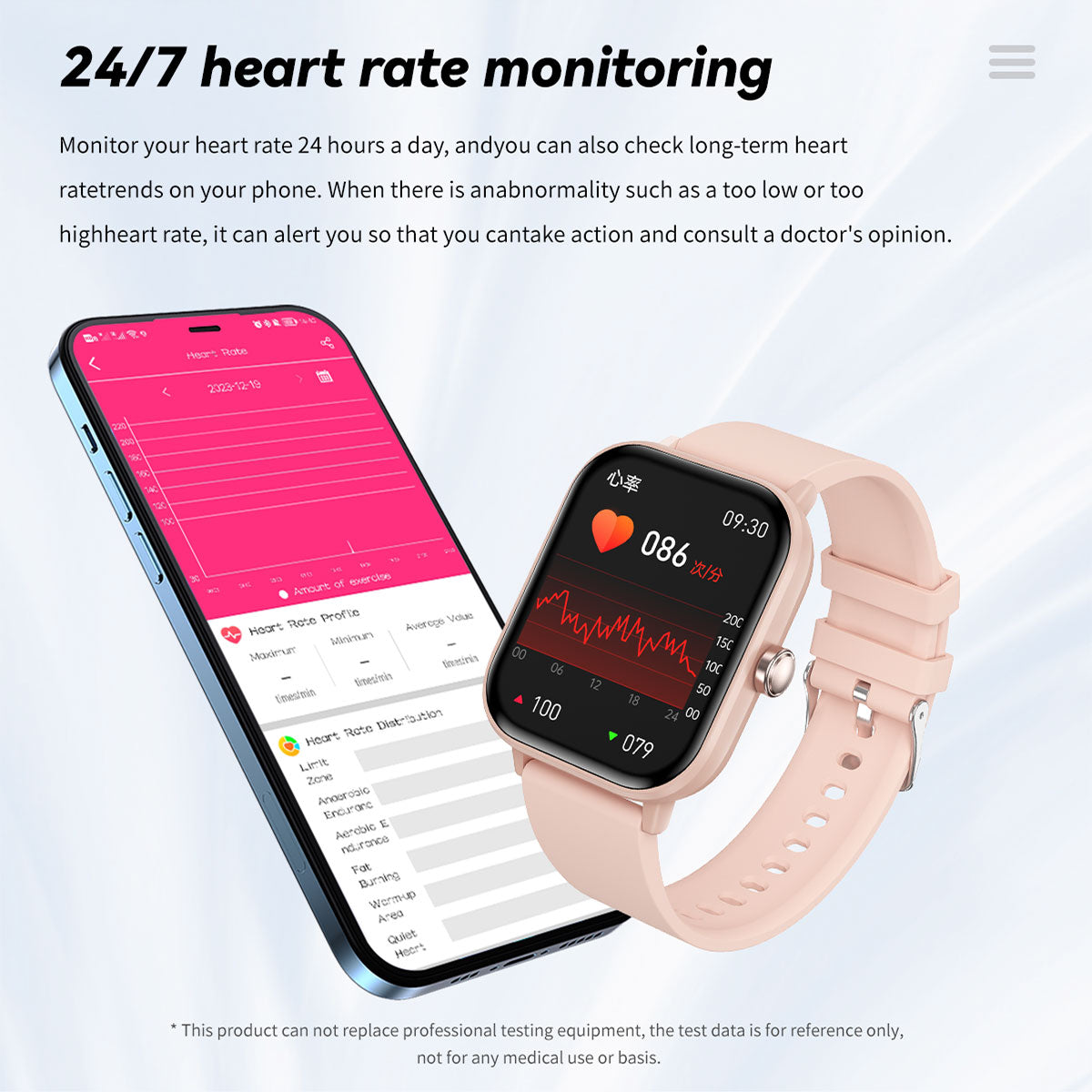 Blood Glucose Monitoring Smartwatch. Smart Watch for Non-Invasive Blood Glucose Testing. Stylish Smart Watch with Blood Oxygen Tracking