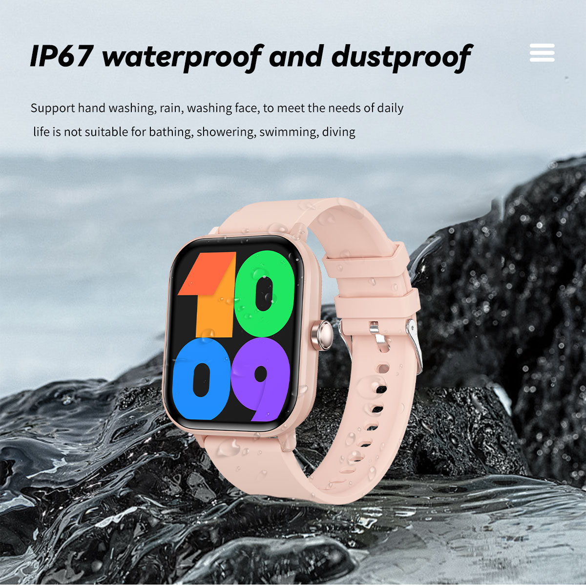 Blood Glucose Monitoring Smartwatch. Smart Watch for Non-Invasive Blood Glucose Testing. Stylish Smart Watch with Blood Oxygen Tracking